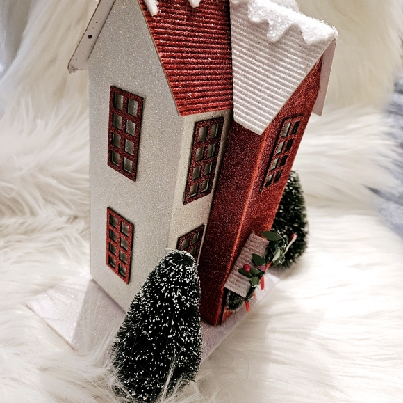 Vintage Large Christmas Putz Cardboard House - Picture 6 of 12